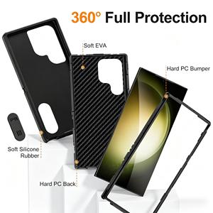 Custodia Protettiva 360° <span class=keywords><strong>in</strong></span> TPU+PC con Supporto per Samsung S24 S23 S25 Ultra S22 Plus A17 A26 A56 S26 Edge, Antiurto 3 <span class=keywords><strong>in</strong></span> 1 - Product Image 4