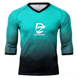 Maillot de Ciclismo MTB para Hombre, Transpirable, de Secado Rápido, con Degradado de Color, Ligero, Cómodo, Ropa Deportiva para Exteriores OEM - Product Image 1