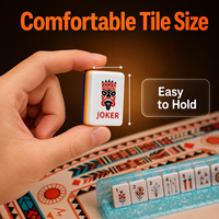 Jeu de Mahjong Américain Moderne Thème Indien Luxe Écologique Portable en Plastique pour Intérieur