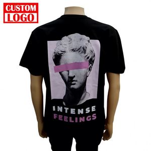 100% coton 180gsm mélange tailles coton respirant t-shirts unis pour hommes - Product Image 3