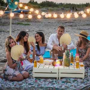 Abanicos de Rafia Naturales Hechos a Mano, Abanicos de Buri para Decoración Rústica de Verano, Abanico de Ratán - Product Image 5