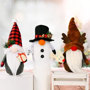 ขายส่ง faceless คริสต์มาส gnomes-ขายร้อนคริสต์มาสถือตุ๊กตากรวดผ้าฝ้าย Faceless Rudolph ตุ๊กตาคริสต์มาส Gnomes
