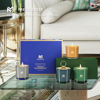 Mescente Lot de Bougies Noires Luxueuses Décoratives à l'Huile Essentielle de Lavande en Gros