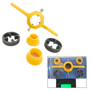 Manual Pipe Tap and Die Set 6 Piece <b>Threading</b> <b>Tool</b> Kit for PVC Water Pipe Plumbing 1/2 3/4 Inch - Product Image 4