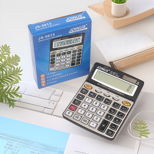 เครื่องคิดเลขตั้งโต๊ะ Joinus Js-5013 14 หลัก พลังงานแสงอาทิตย์และไฟฟ้า ใช้สำหรับบัญชี การเงิน ของขวัญทางธุรกิจ พร้อมพิมพ์โลโก้ - Product Image 2