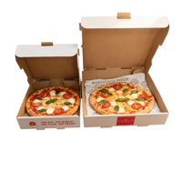 Boîte à pizza blanche en carton ondulé, conception pliable, compostable, pour tranches de pizza à emporter, approvisionnement en gros pour l'emballage alimentaire de détail