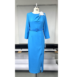 slim fit dress slacks Lexi Short Sleeve Fit & Flare Midi Dress – Marine Layer main image 0