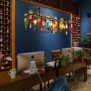 Lampe suspendue décorative en verre coloré vintage industriel pour restaurants et salles <span class=keywords><strong>de</strong></span> musique - Product Image 6