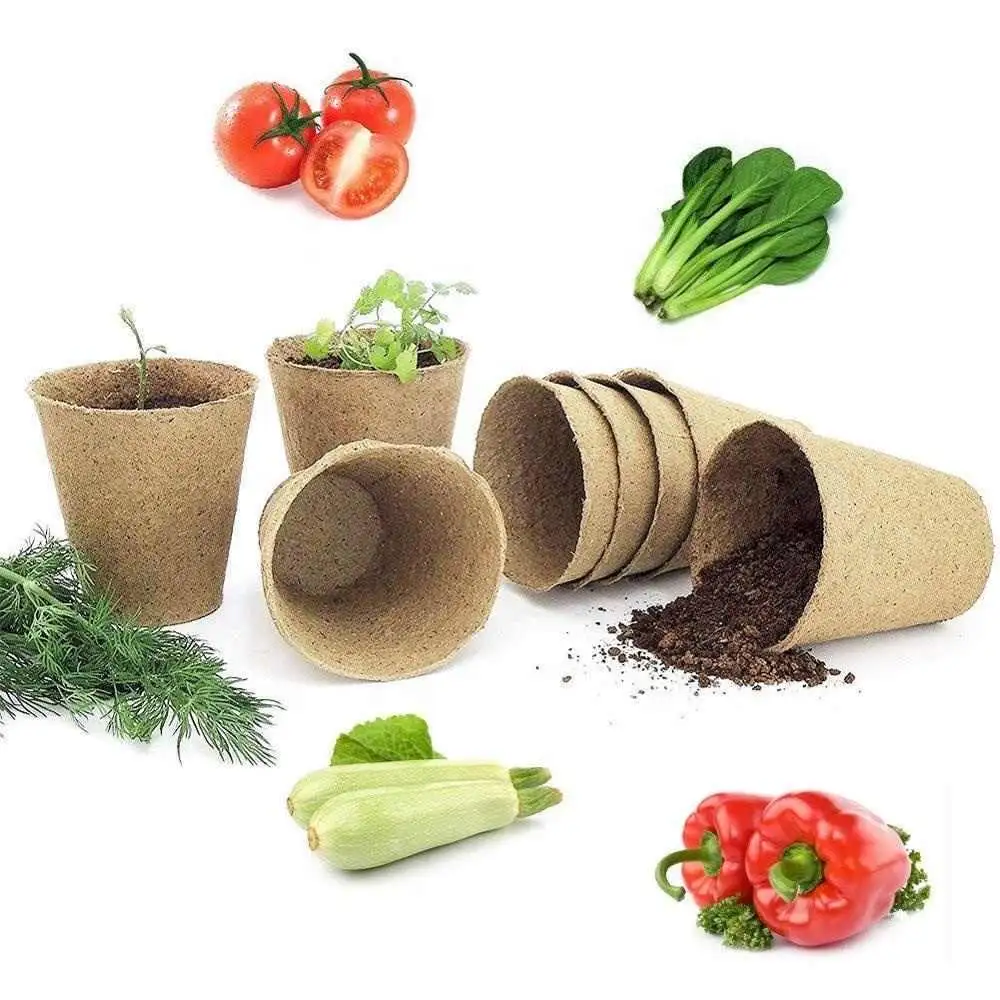 Biodegradable transplanter pulp paper flower plant peat pots planting pot