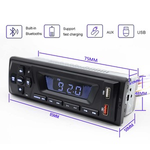 Giá thấp LCD 2USB carkit <span class=keywords><strong>FM</strong></span> <span class=keywords><strong>Transmitter</strong></span> sạc nhanh Car <span class=keywords><strong>Stereo</strong></span> <span class=keywords><strong>Receiver</strong></span> 1 DIN Car MP3 Máy nghe nhạc - Product Image 2
