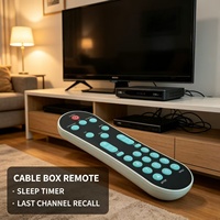 Télécommande universelle IR personnalisable pour récepteur satellite DVB-S2 STB, 28 touches fixes, piles AAA, portée 10m, OEM