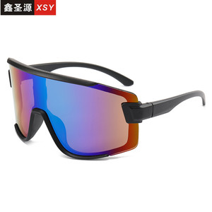 Xsy Sports Sunglasses <b>Large</b> <b>Frame</b> Polarized Pc Lens Uv400 Outdoor Cycling Glasses For Men Women - Product Image 1