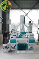 Machine à décortiquer le riz automatique 600-1000 kg/h avec nettoyeur de riz et décortiqueuse de paddy, moulin à riz avec moteur
