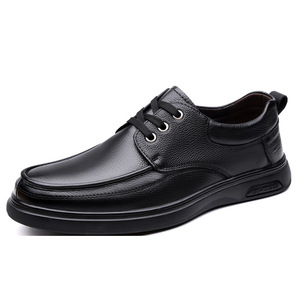 Chaussures en cuir pour hommes, style automne, en cuir de vachette première couche, chaussures décontractées pour hommes, chaussures à semelle épaisse haut de gamme pour hommes - Product Image 5
