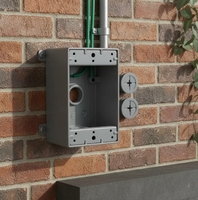 Boîtier de sortie étanche en aluminium moulé sous pression à une seule fente, avec 3 trous filetés de 1/2 pouce, pour extérieur, gris