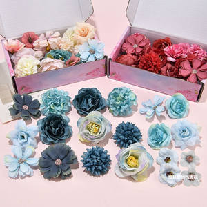 Accessoire de cheveux de style ancien Kit de bricolage Matériaux <span class=keywords><strong>Rose</strong></span> artificielle Chrysanthème et pivoine porte-bonheur pour la photographie - Product Image 1