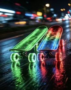 สเก็ตบอร์ดไฟฟ้าพร้อมไฟ LED ธีมอวกาศ แผ่นไม้เมเปิ้ล ลูกปืน ABEC-7 สำหรับกิจกรรมกลางแจ้ง ใช้ได้กับผู้ใหญ่ - Product Image 4