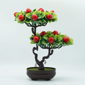 <span class=keywords><strong>Arbre</strong></span> fruitier artificiel en pot, bonsaï, faux mini-fruits en plastique, plantes, orange, champignon, citron, pêche, <span class=keywords><strong>fraise</strong></span>, décoration de mariage à domicile - Product Image 2