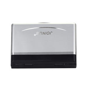 Calculatrice solaire pliable Snnior 14 chiffres avec impression de logo JS-756 en ABS noir - Product Image 1