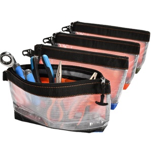 Waterproof Mesh Multi-Functional Classic Clear Small Polyester <b>Tool</b> Pouch <b>Bag</b> Heavy Duty 150 lb Capacity Foldable Buckle Closure - Product Image 1