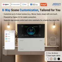Boîtier de montage standard 86 Zigbee, panneau tactile intelligent 8 touches, fil neutre, remplacement facile, interrupteur pour rideau lumineux et climatiseur