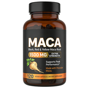 OEMマカハーブサプリメント ブラックレッドイエロー 1500mg マカ根  活力増強 生殖機能強化 エクストラストレングス 60カプセル - Product Image 1