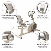 Bicicleta Reclinada Magnética 301R para Gimnasio en Casa, con Pantalla LCD Comercial, Resistencia Ajustable, Bicicleta de Spinning para Ejercicio Cardiovascular Diario y Desarrollo Muscular