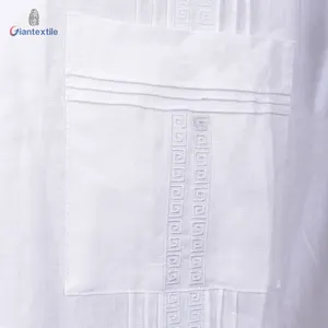 New Design Men's Guayabera Shirt Mexican White Solid Cuban Shirt Long Sleeve Guayabera Shirts For Men Cubana