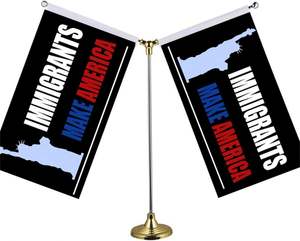 Drapeaux en polyester double face avec bâtons, 5x8 pouces, motif Statue de la Liberté, pour la décoration de jardin, de patio et d'extérieur lors des fêtes - Product Image 6