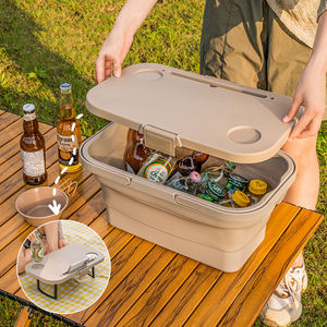 Carclean 2026 – <span class=keywords><strong>Plateau</strong></span> de <span class=keywords><strong>voiture</strong></span> portable tendance <span class=keywords><strong>pour</strong></span> la vente en gros, table pliable en PP <span class=keywords><strong>pour</strong></span> camping extérieur, panier de pique-nique monté sur le volant - Product Image 2