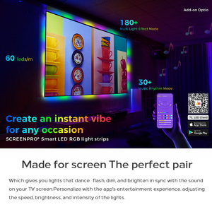 Pantalla de Proyector de Marco Fijo de Tiro Ultra Corto SCREEN PRO de 135/150 Pulgadas, Relación de Aspecto 16:9, Pantalla de Cine 4K HD, Montaje en Pared con Retroiluminación LED - Product Image 5