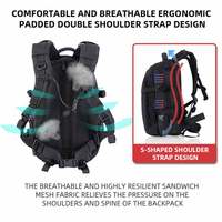 Système MOLLE découpé au laser 25L Sport de plein air Camping Randonnée Escalade Sac Tactique Camouflage Sac à dos