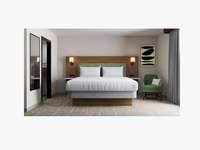 Meubles de chambre d'hôtel haut de gamme, lit, canapé, miroir pour projets hôteliers