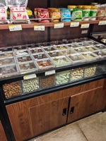 Stock disponible – Conteneur alimentaire hermétique sans BPA de qualité alimentaire, boîte à bonbons en vrac, bac à bonbons commercial pour boutique de bonbons en libre-service