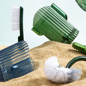 Ensemble de brosses de nettoyage WC 3-en-1 avec support mural en plastique pour cuvettes et toilettes - Product Image 1