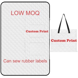 Tùy Chỉnh In Túi Xách Có Thể Gập Lại Dây Kéo Dã Ngoại Mat Hawaii Thời Trang Puakenikeni In Ấn Bãi Biển Gia Đình Dã Ngoại Mat Oxford Không Thấm Nước - Product Image 6