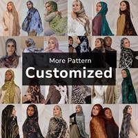 Châle léger en coton Sharut 130 couleurs VELA personnalisé Dubaï pour femmes musulmanes, foulard hijab respirant en modal imprimé fauve marron 2026
