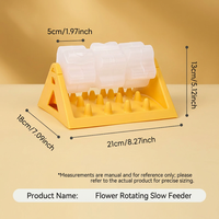 Nouveaux jouets interactifs en plastique pour chats - Anti-ennui, prévention de la fuite de nourriture, anti-griffures, motif floral en carton