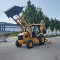 Neuer Diesel-Radlader-Bagger, großer Hof-Baggerlader, Mini-Baggerlader mit Baggeranbau, neuer 4WD-Baggerlader