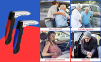 Barra de Apoyo para Puerta de Vehículo, Ayuda para Subir y Bajar, Accesorio Automotriz para Niños y Adultos Mayores, Color Negro