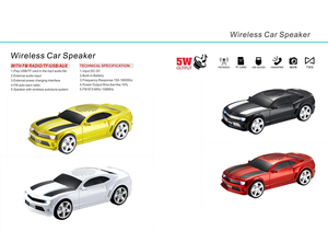 Loa Bluetooth không dây di động hình ô tô, quà tặng khuyến mãi thiết kế mới WS-592, màu xanh dương - Product Image 6