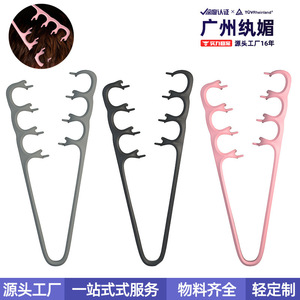 Peigne à cheveux grand format en nylon pour salon, couleurs rose, gris, noir, pour la population générale, avec brosse de coiffage texturée - Product Image 4