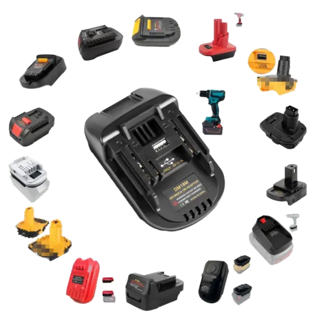 Steeltreks Hardware Tool Charger New Li-ion Battery Adapter for Cordless Drill Converts 18V/20V Batteries Plastic Material Model