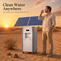 Générateur d'eau atmosphérique écologique à énergie solaire, capacité quotidienne de 100 L, eau chaude et froide instantanée, acier inoxydable, usage domestique
