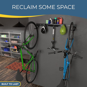 El sistema de suspensión de bicicleta vertical JH-Mech ahorra espacio perchas de bicicleta ajustables para garaje soporte de bicicleta montaje en pared - Product Image 4