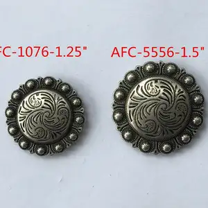 Western headstall conchos