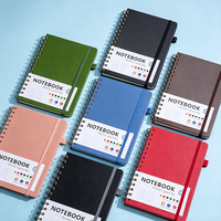 Carnet à spirale A4 en gros avec fermeture élastique, ligné, pour écriture, papier épais, pour fournitures de bureau et scolaires