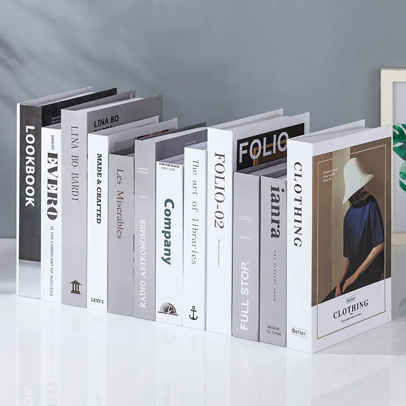 12 현대 패션 홈 럭셔리 장식 시뮬레이션 하드 커버 책 장식 사진 소품 세트