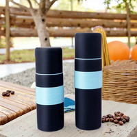 Thermos isotherme en acier inoxydable 450ml/700ml pour Yerba Maté, avec impression en caoutchouc, large ouverture, compatible lave-vaisselle, maintien au chaud 12-24 heures, cadeaux d'affaires