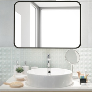 Best Selling Decorative Rectangle Wall Mirror Modern All Sizes Colors Wholesale <b>Cheap</b> Aluminum Glass <b>Framed</b> Metal Rectangle Wall - Product Image 1